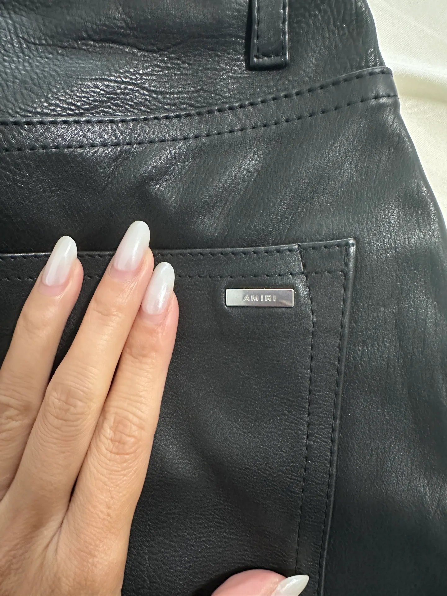 NWT Amiri  Combo/Panelled Straight-leg Mid Rise Genuine Leather Jeans/size 25 - Image 8