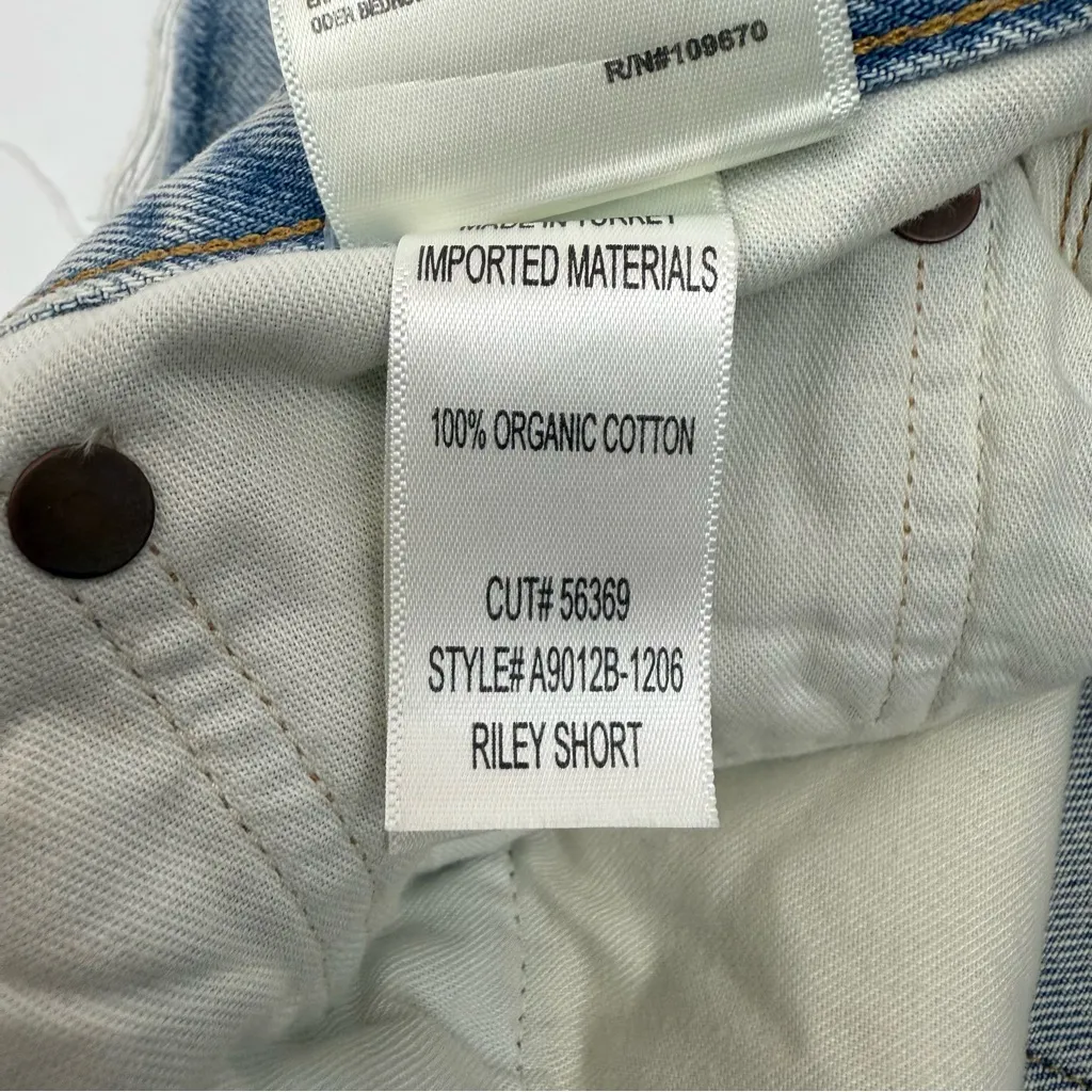 AGOLDE X Free People Riley High Rise Denim Jean Shorts Groove Light Wash - Image 15