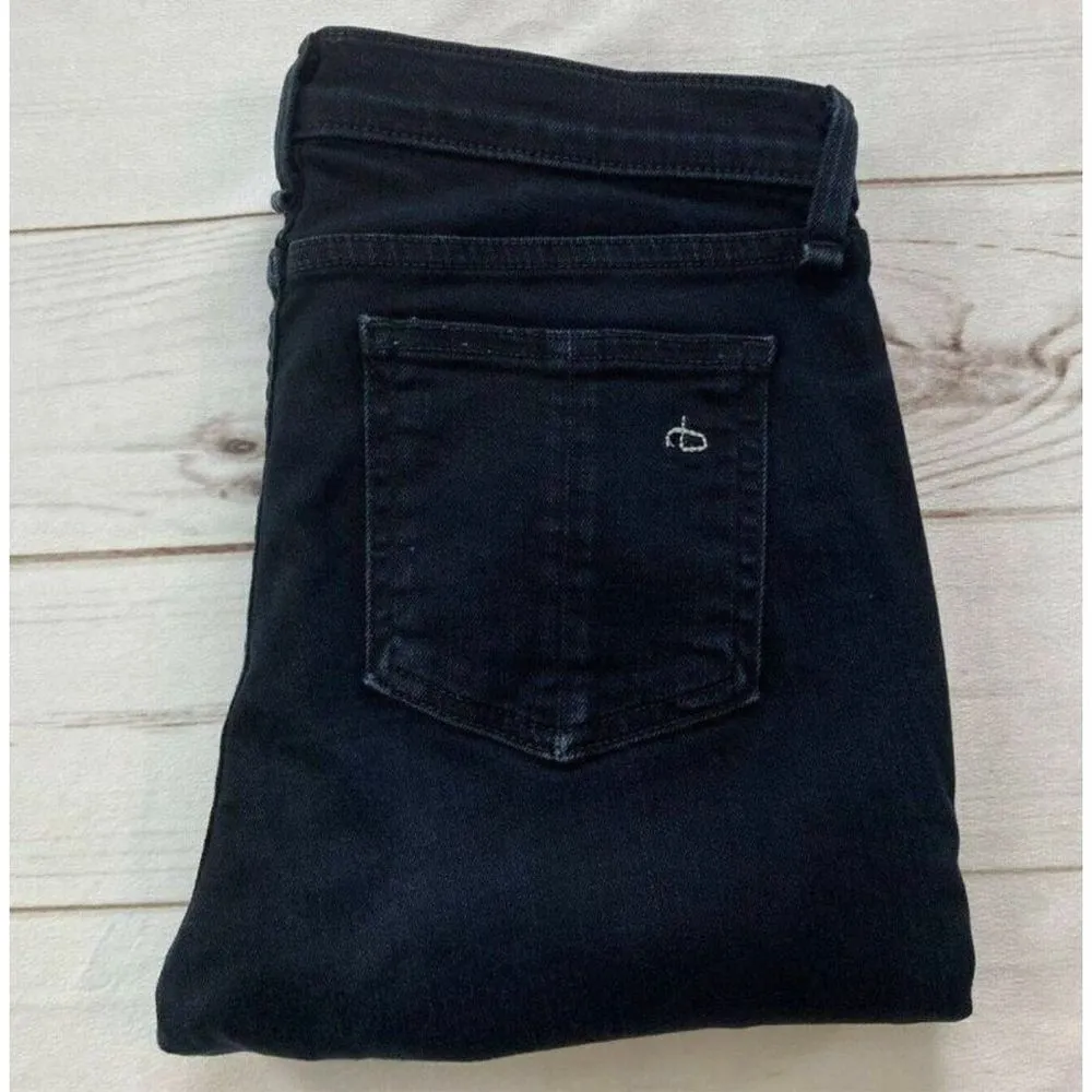 Rag & Bone Womens Modèle Black Skinny Jeans In Coal Size 26 - Image 11