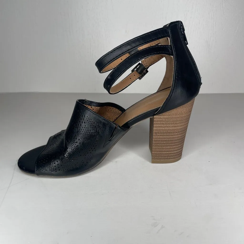Maurices Black Ankle Strap Sandal Block Heel Shoes Womens Size 9M Summer Comfy - Image 6