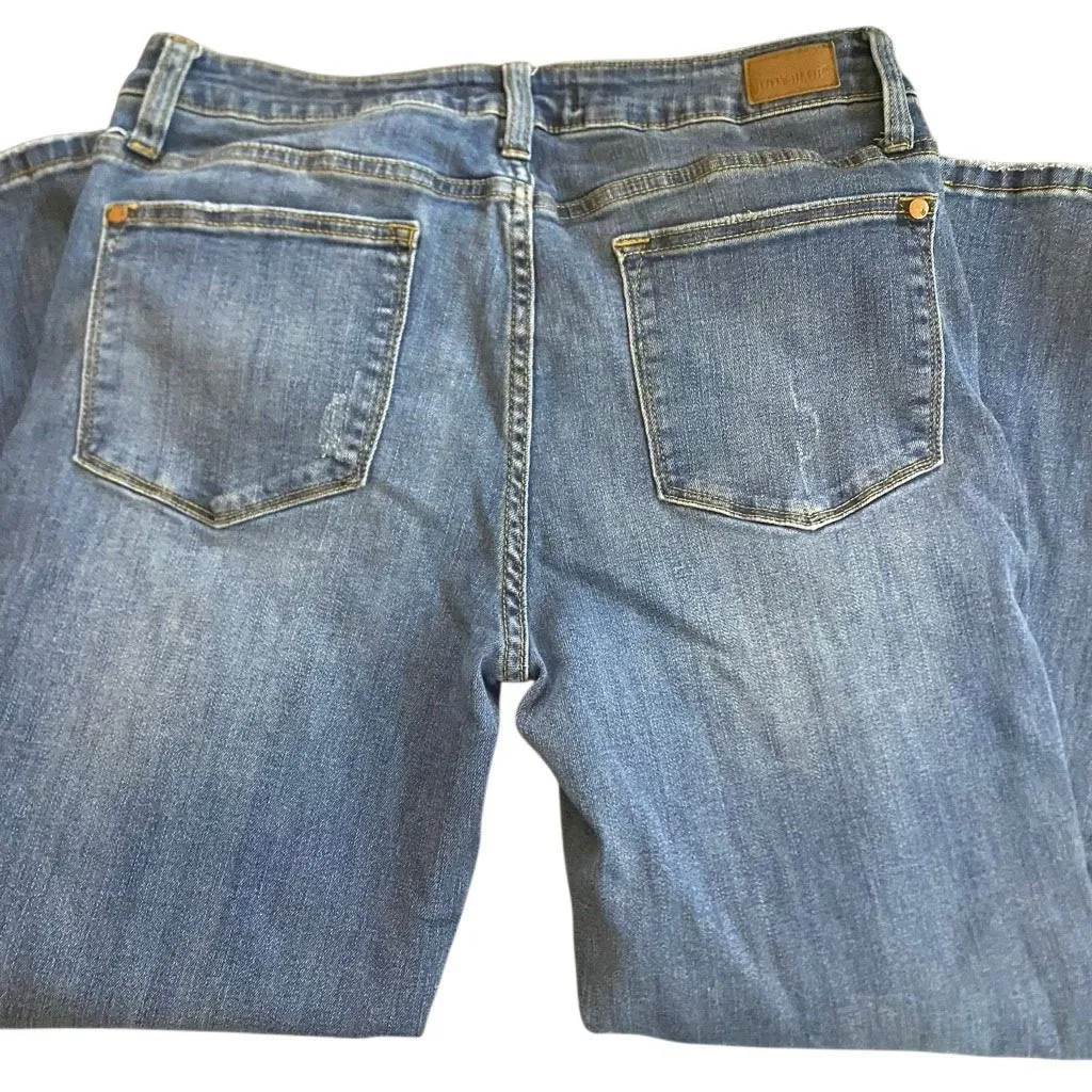 Judy Blue Relaxed Fit Angie Straight Leg Distressed Jeans JB82102DK Size 31 - Image 7
