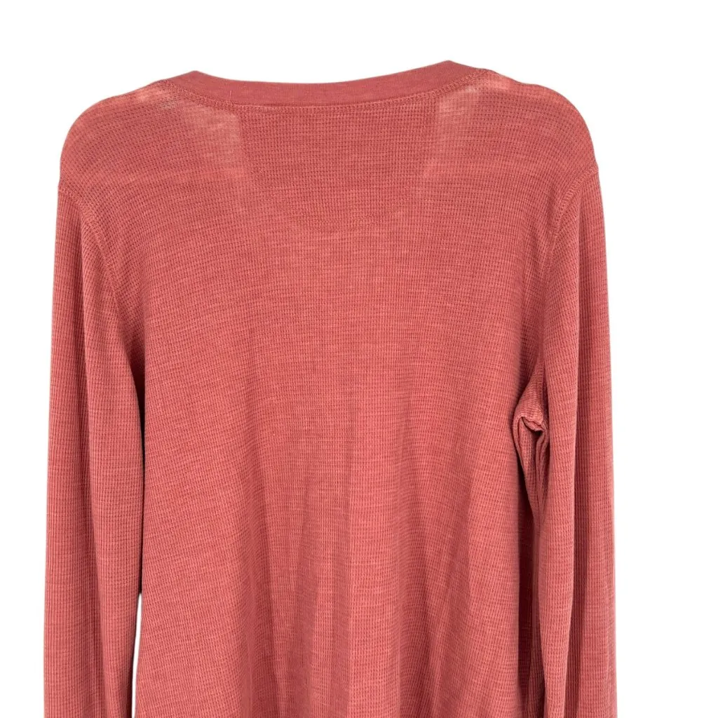 Panhandle Embroidered Lace Up Thermal Top Pink Size XL - Image 3