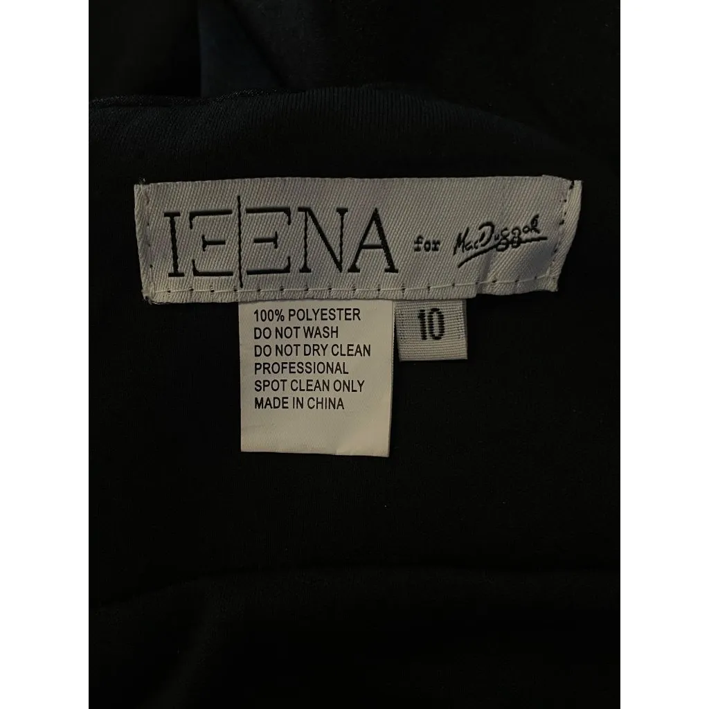 IEENA Mac Duggal 26165I Deep V Neck High Slit Sleeveless Gown Black Womens Size - Image 7