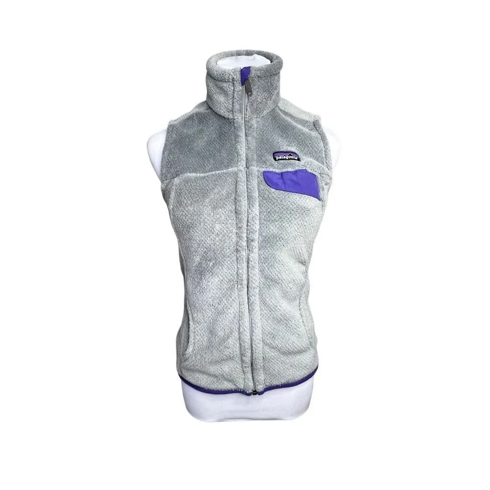 Patagonia Deep Pile Textured Fleece Sleeveless Pocket Ws Re-Tool Vest sz XS NICE - Image 2