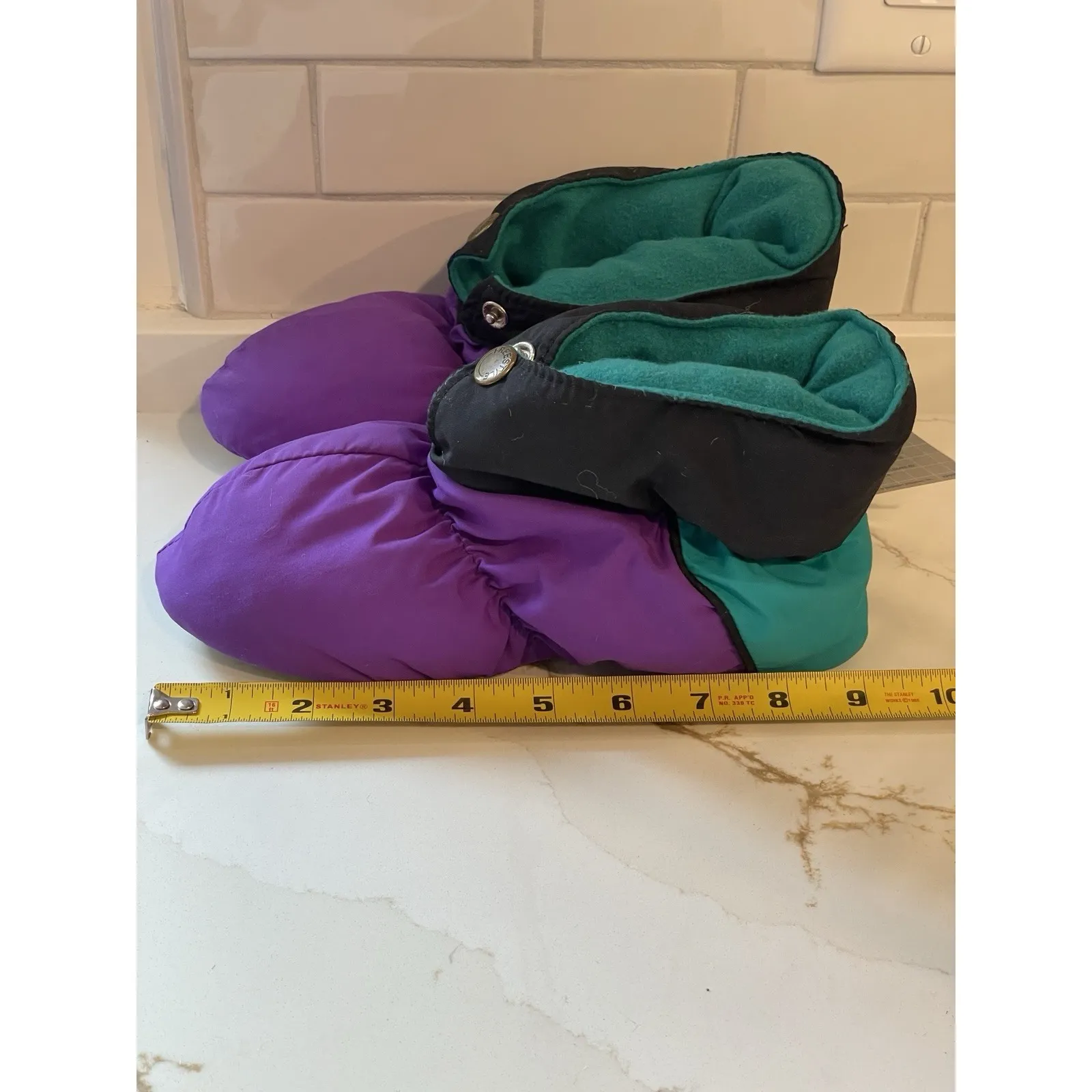 Vtg Warm Up Booties‎ Slipper Size 4 - Image 13