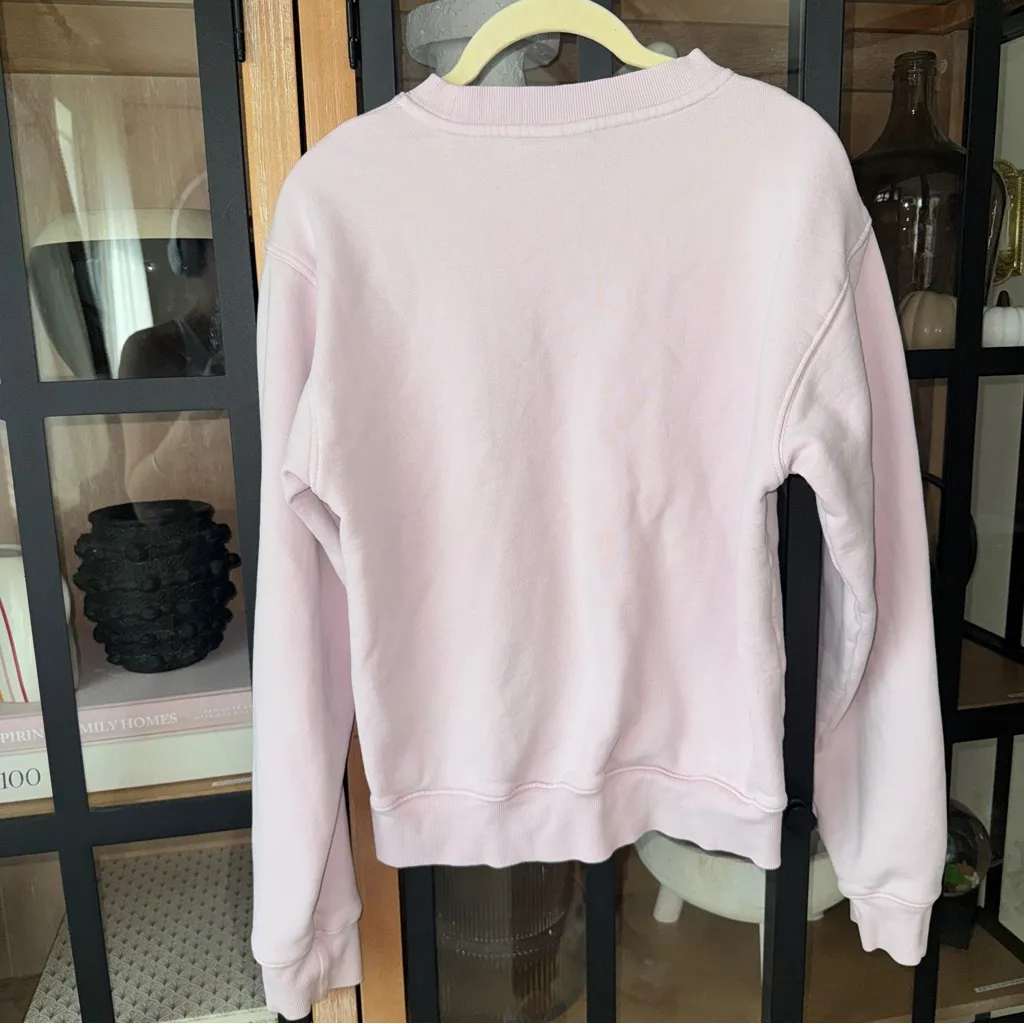 Aritzia TNA Cozy Sweatfleece Perfect Crewneck Sweatshirt cupid ribbed pullover - Image 6