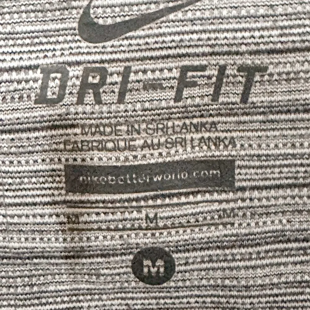 Nike Dri Fit Legendary Space Dye Stripe Legging Black Gray, EUC, Size Medium - Image 10