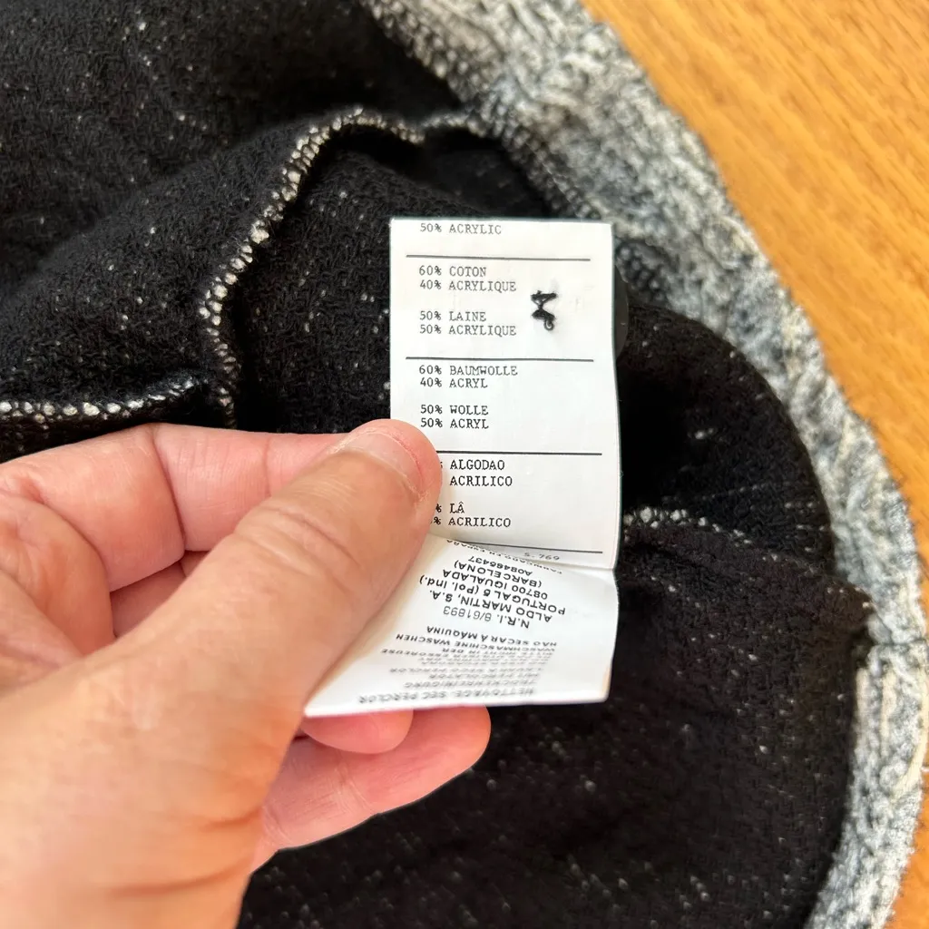 Anthropologie Aldo Martins Gray Coat Wool Blend Size 12 Jacket Aldomartins - Image 8