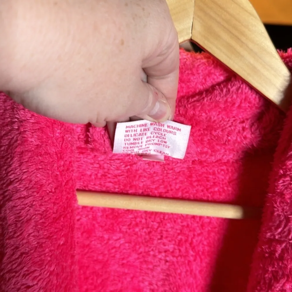 Bath & Body Works Plush Fuchsia Pink Maxi Robe Size L / XL Cozy Spa Belted - Image 8