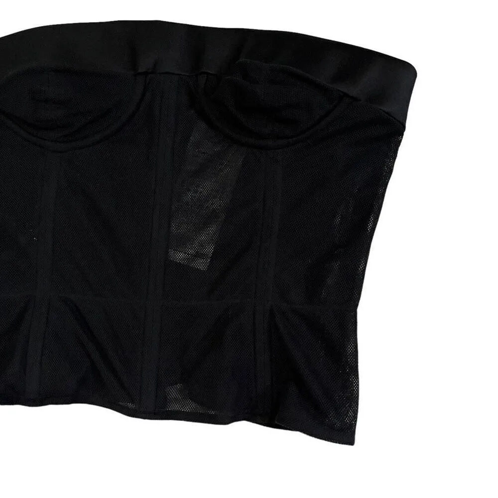 Maison Margiela Corset‎ Top in Black Black Size 2 - Image 5