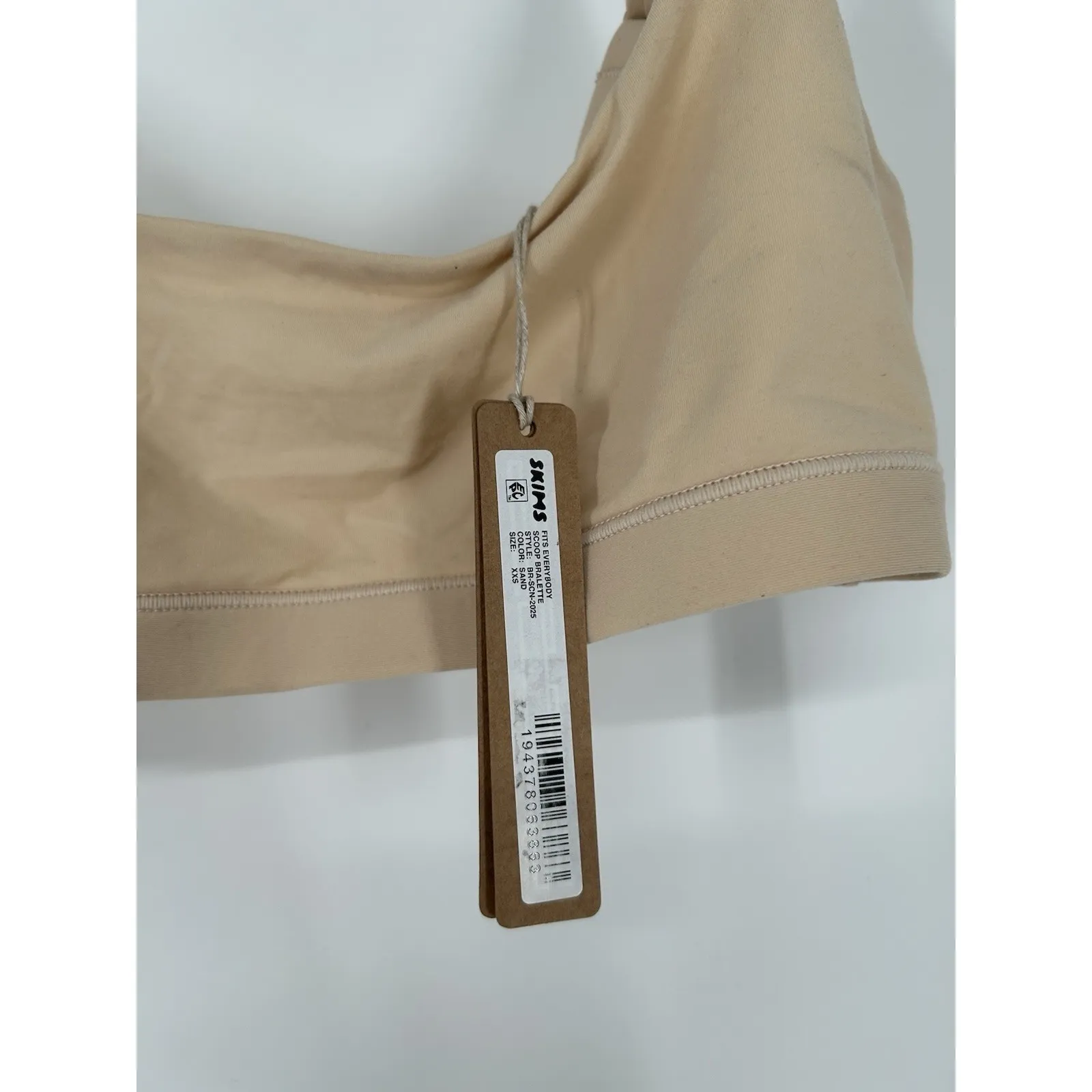 Skims Fits Everybody Scoop Bralette Sand Tan Beige Kim Kardashian Adjustable XXS - Image 3