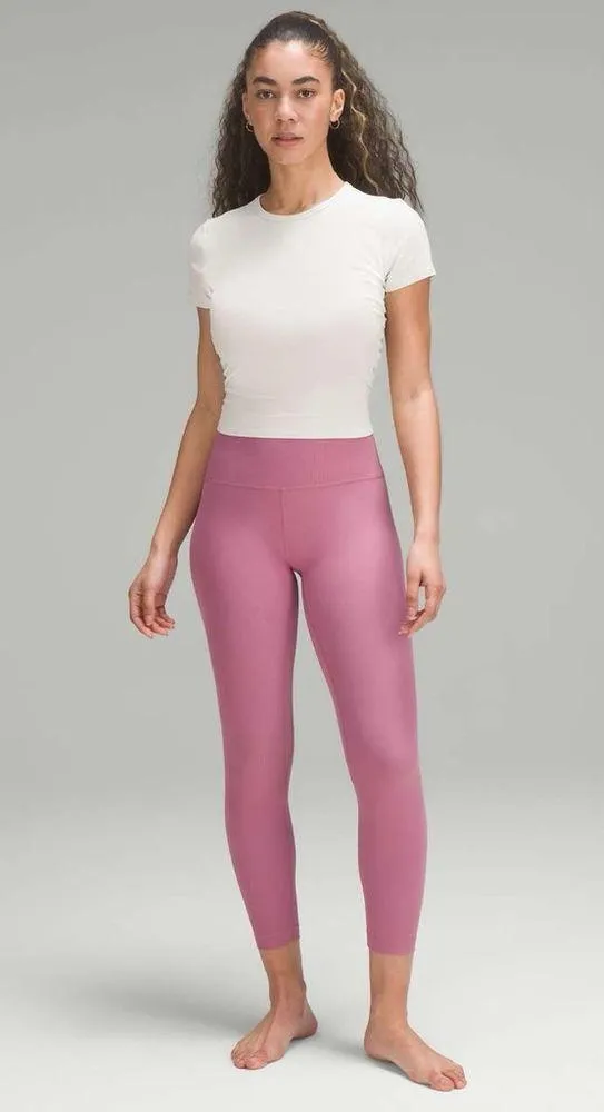 LULULEMON Align Ribbed High-Rise Pant Legging Tight 25" in Velvet Dust Size 10 - Image 3