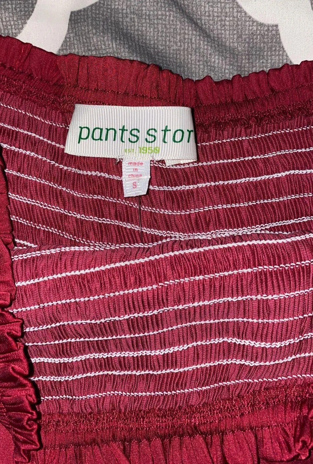 Burgundy Silk Shorts/Skirt  - Image 2