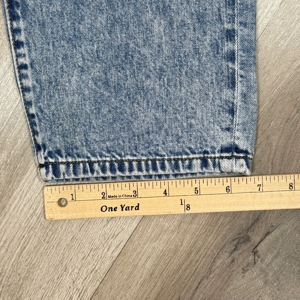 Soho Pearl Embellished Pockets Stone Washed High Waist Crop Jeans Blue 10 - Image 12