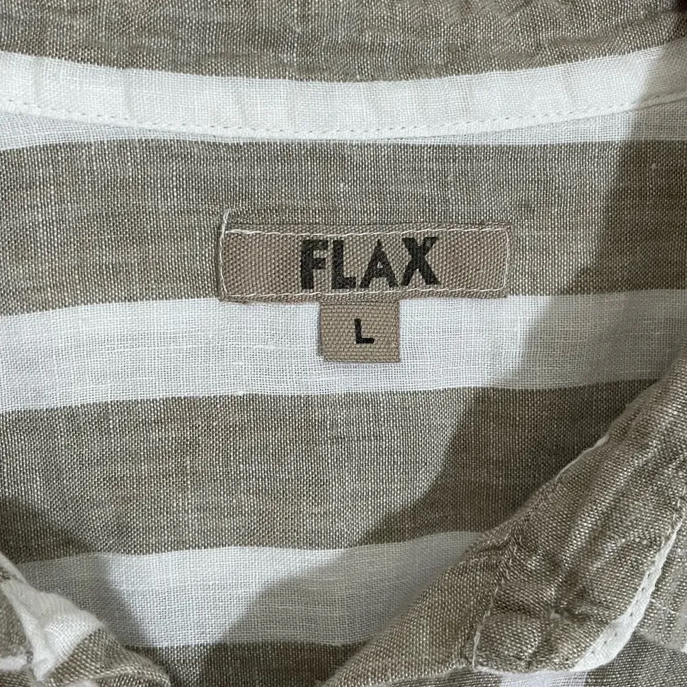 Flax Bias Back Shirt Striped Linen - Image 6