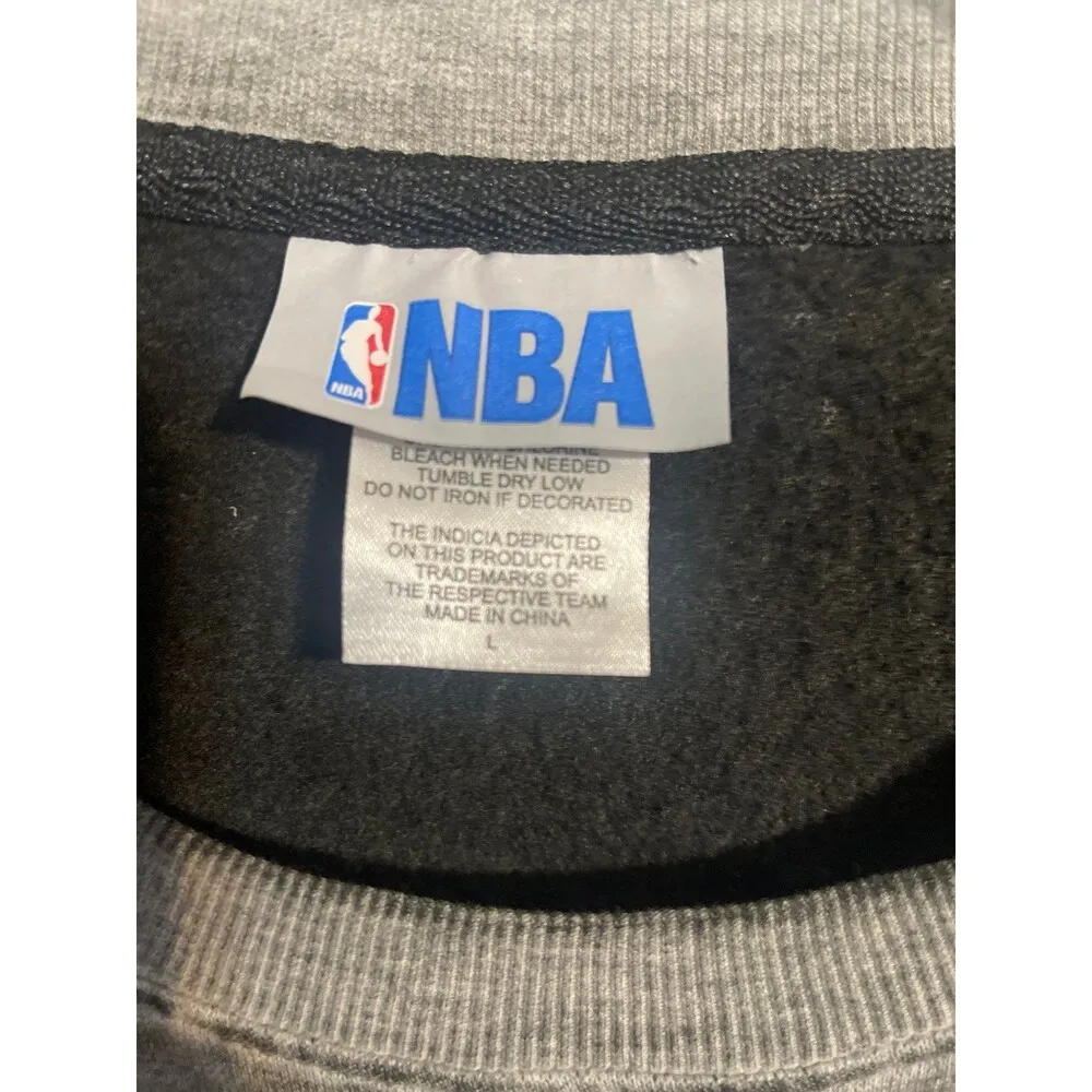 NBA Brooklyn Nets Women's Burnout Sweatshirt Size L Gray New With Tags - Image 3