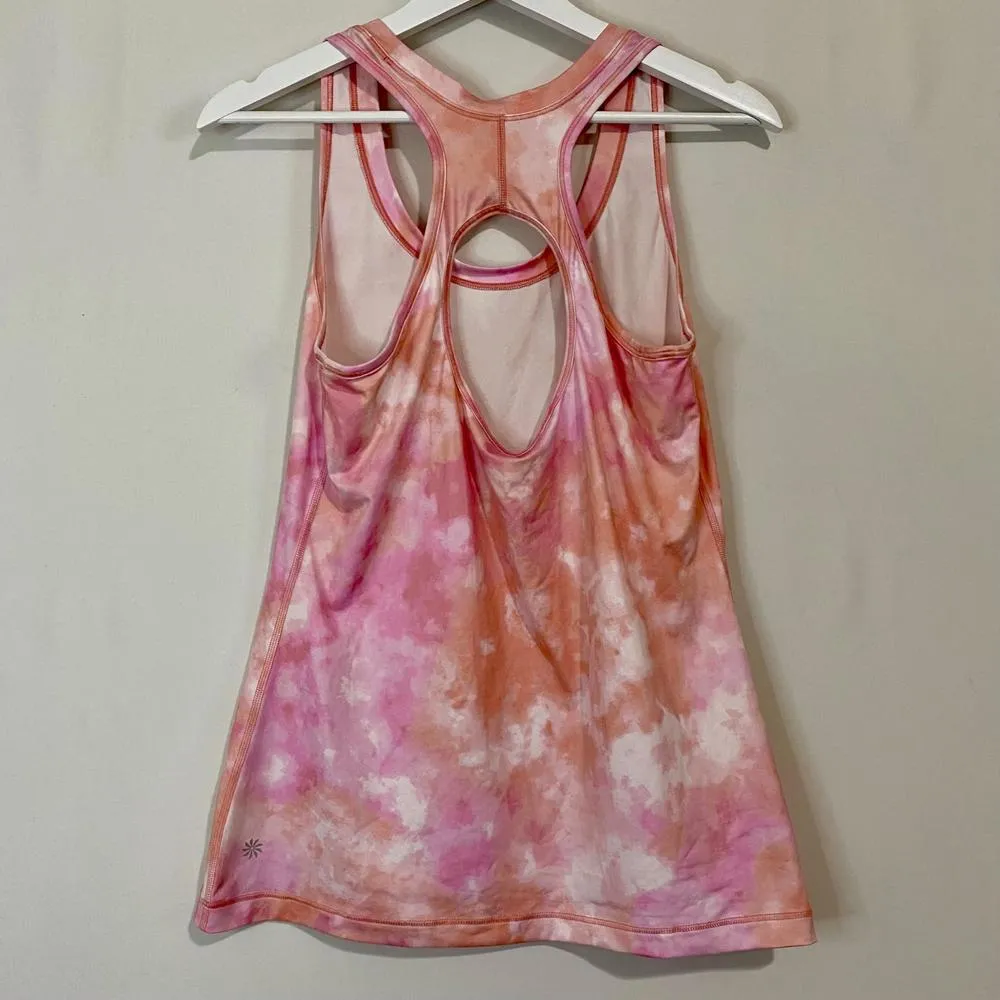 Athleta Women's Nitro Tops Blouses Pink Tie-Dye Size M EUC - Image 9