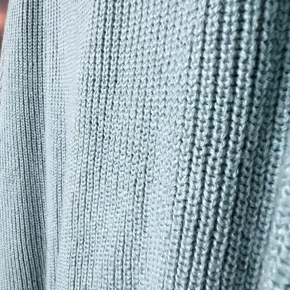 Staccato Sz Large Light Blue Knit Pullover Sweater Tie ups Cottagecore Feminine - Image 3