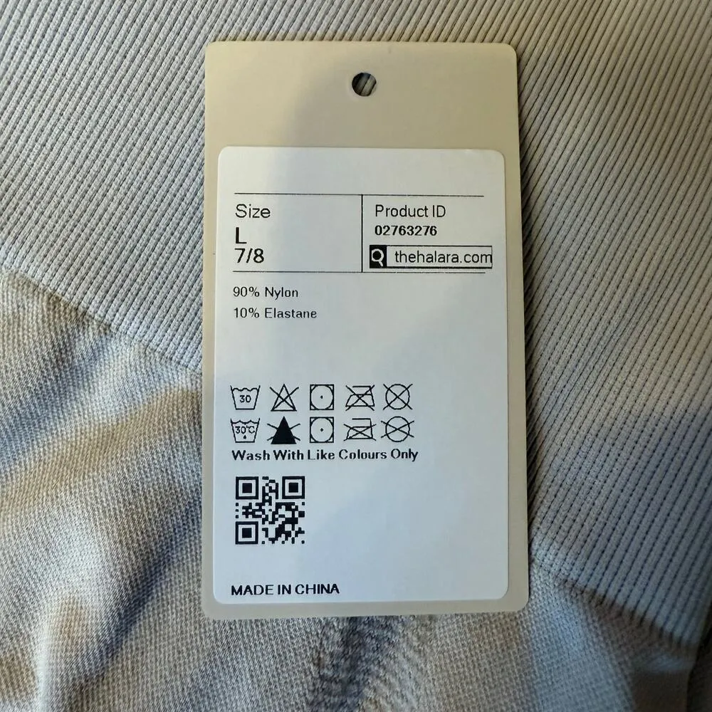 Halara Grey Seamless Flow Leggings L 7/8 Length Butt Lift Shaping Activewear - Image 5