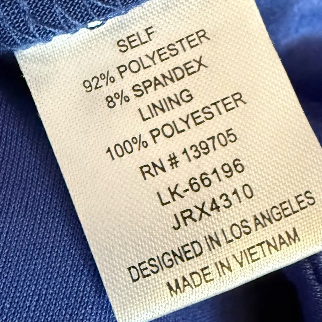 Emerald Sundae Juniors' Draped Sleeveless Satin Bodycon Dress Blue Sz L - Image 7