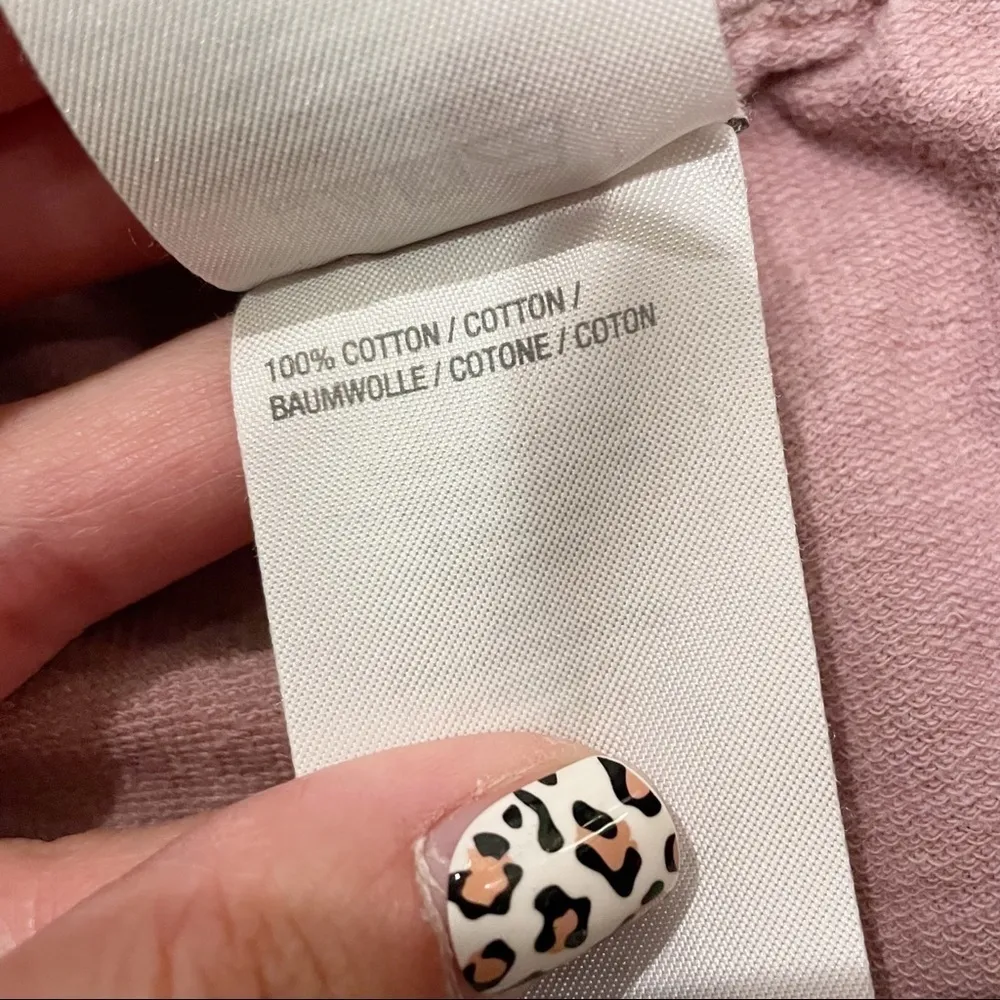 Pink Distressed Terry Pants Sweats - Image 7