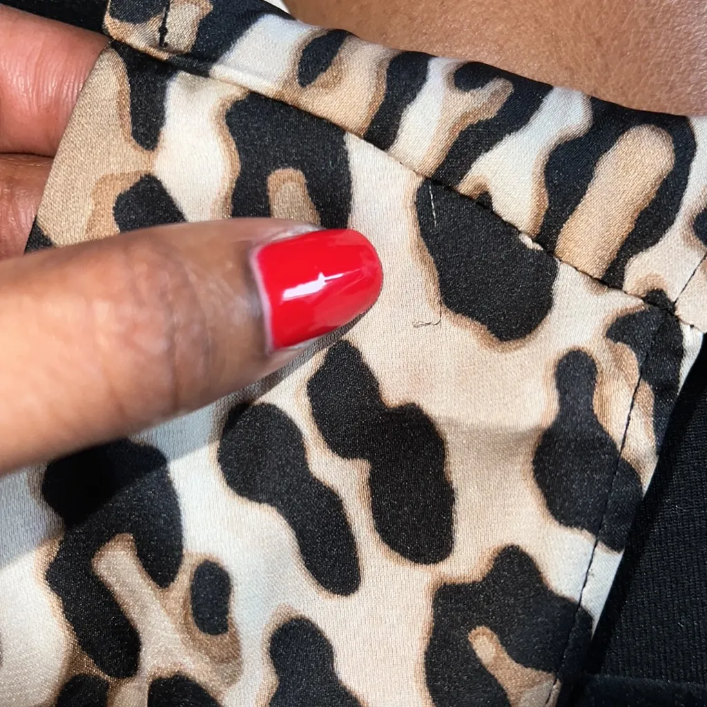 Karl Lagerfeld🦎Paris High Neck Leopard Print Shell🌵 - Image 5