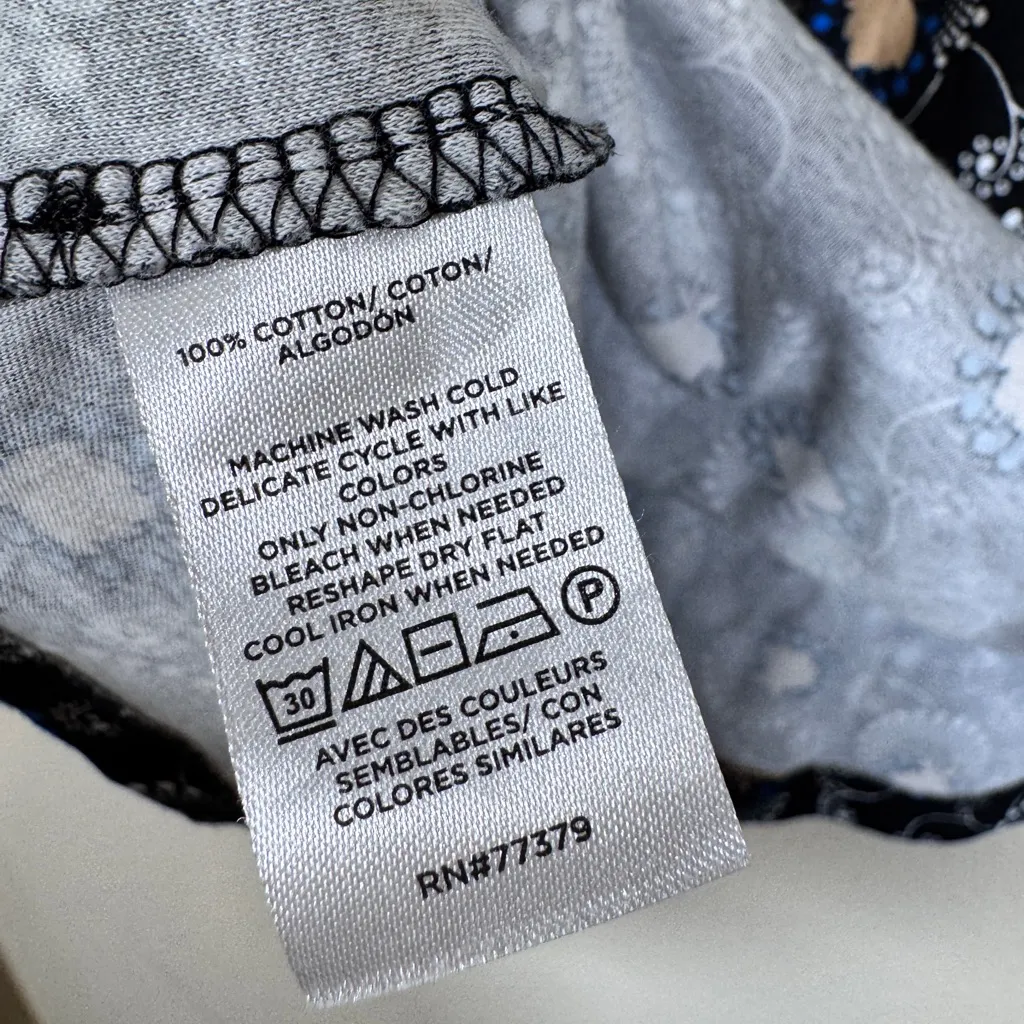 Ann Taylor Black Floral Ruched Sleeve Blouse Womens S Preppy Fall Classic Puff - Image 7