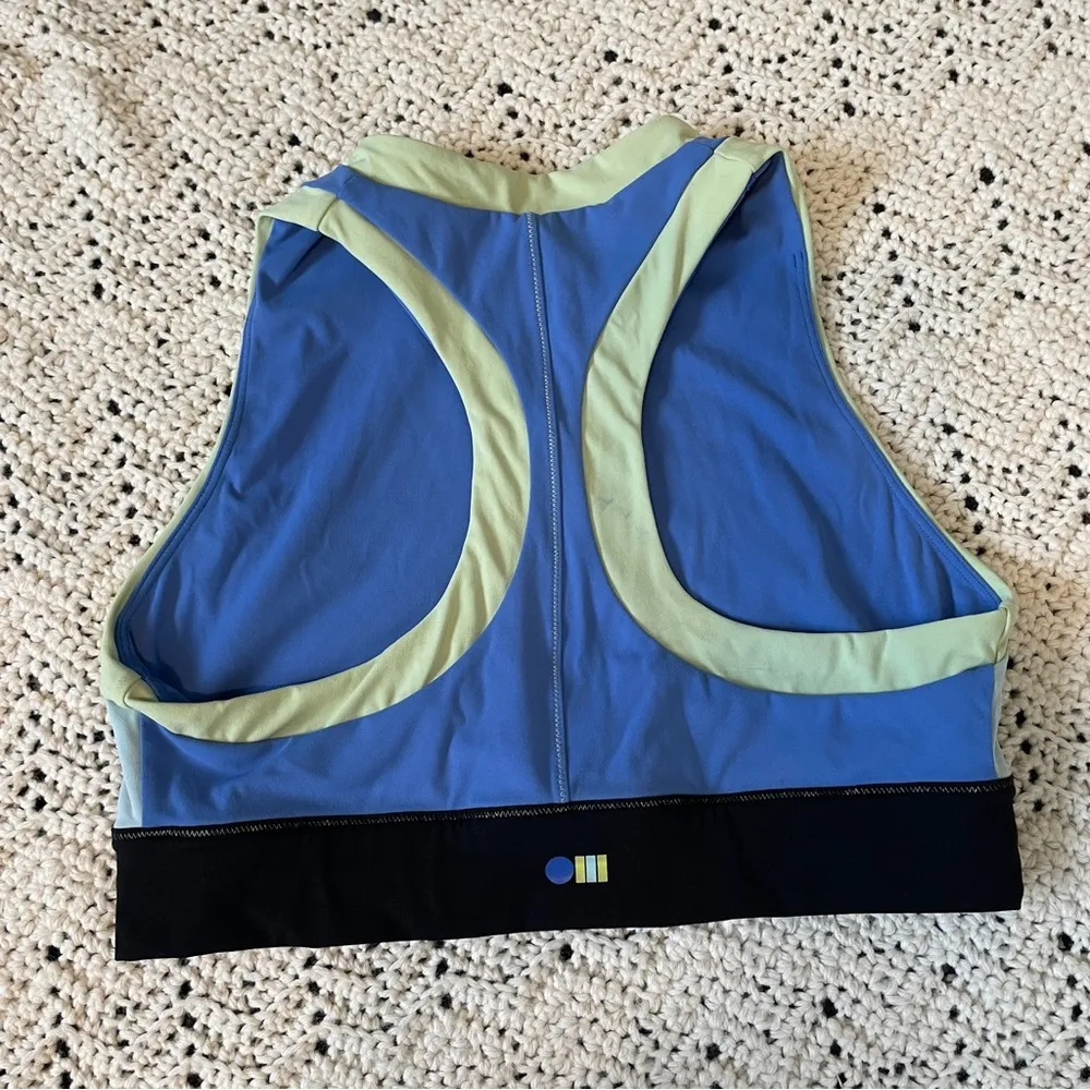 Solid & Striped Sport Trek High Neck Bra Laguna Blue Multicolor (Small) - Image 3