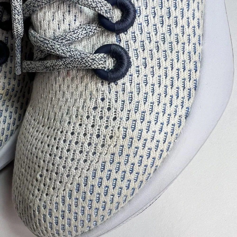 Allbirds Women's Size 9.5 TD Tree Dasher Running Shoe Sneaker White Blue Knit - Image 9