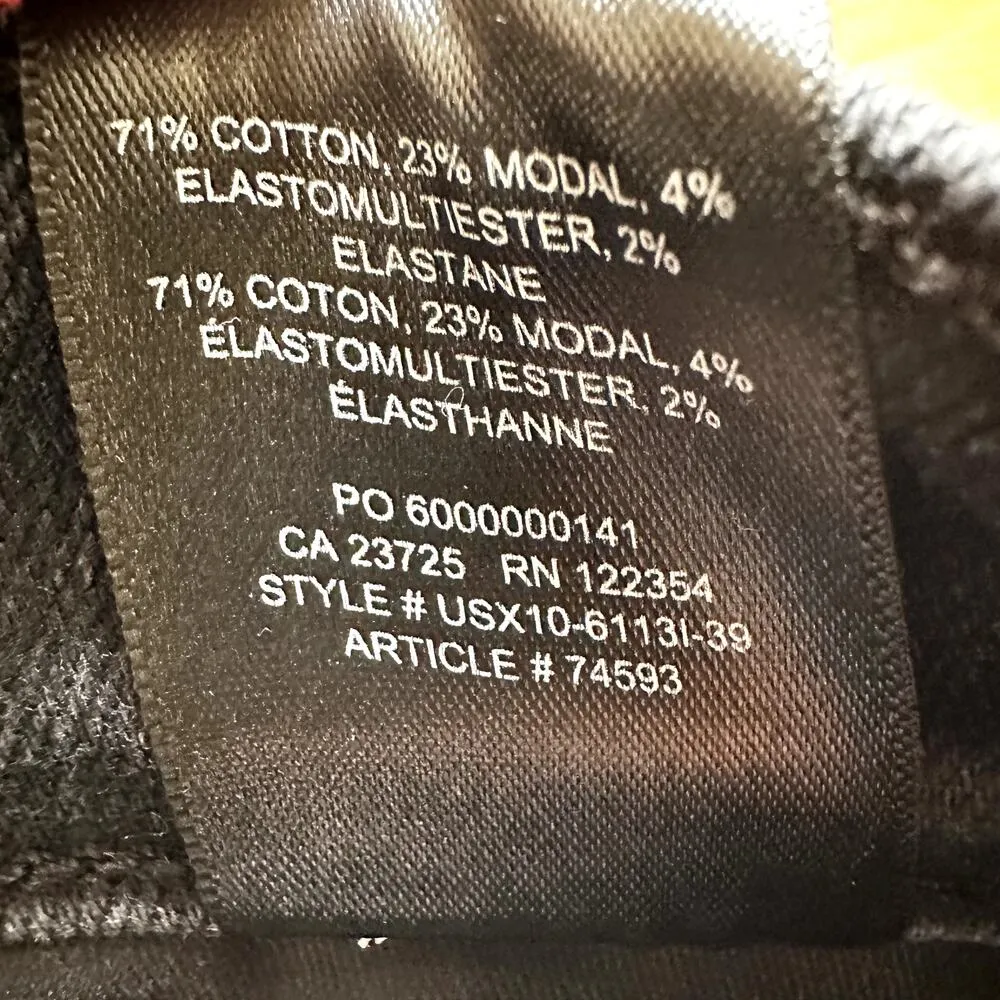 Denim Forum The Nico Mid Rise Skinny Denim Jeans Raw Hem Cropped Dark Wash 24 - Image 3