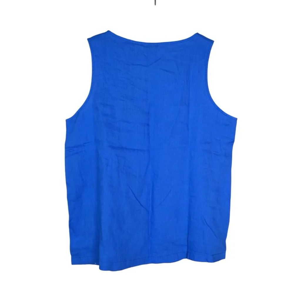 Rachel Rachel Zoe Womens M Blue Linen Button Detail Blouse NEW - Image 2