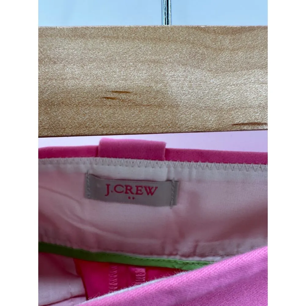J.Crew Factory Shorts Women 6 Pink Chino Hidden Side Zip Cotton Blend - Image 4