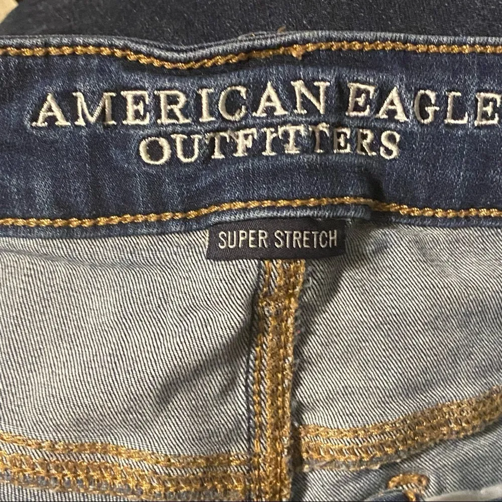 American Eagle Outfitters Hi Rise Super Stretch Shortie raw hem‎ denim shorts 6 - Image 7