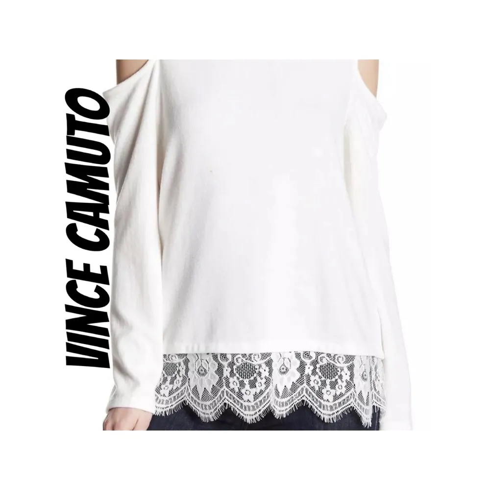 White Cold Shoulder Lacey Top - Image 7