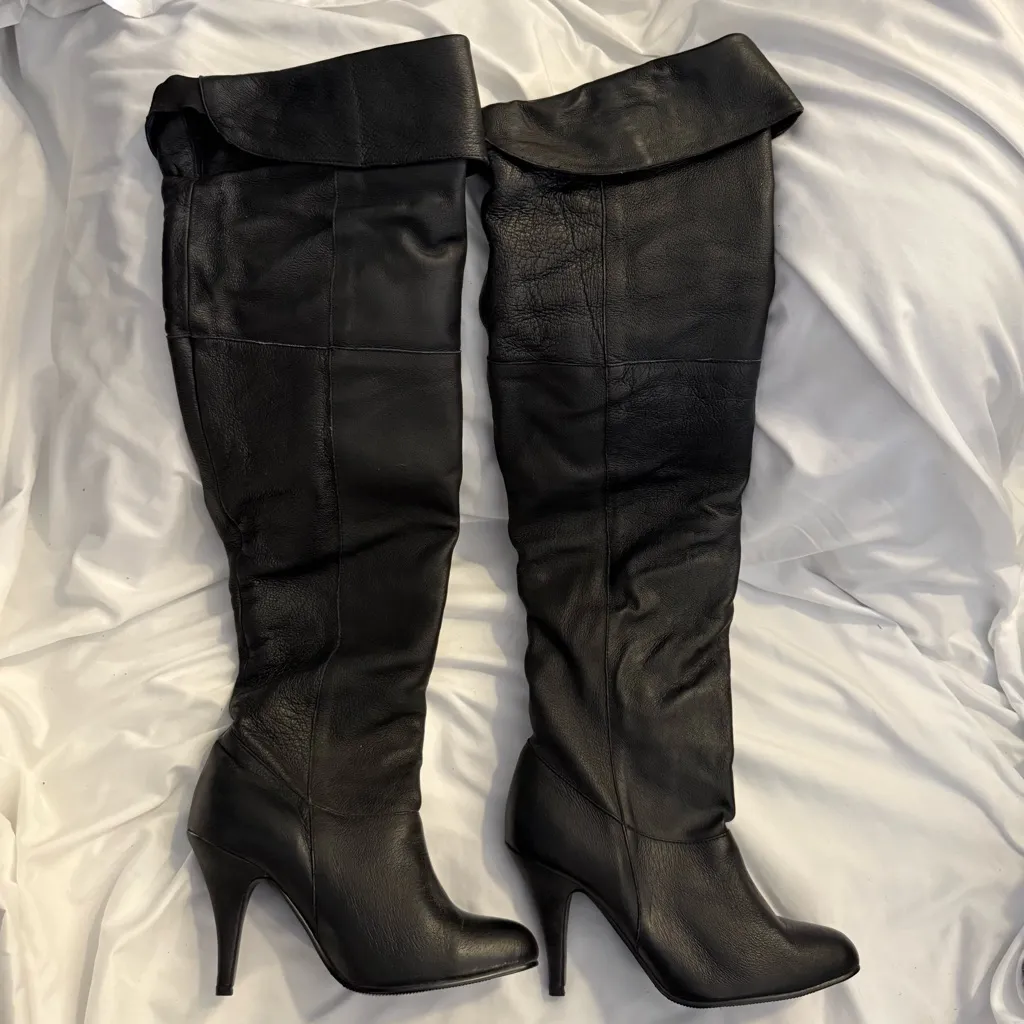 NWOT Ellie Shoes Faux Leather Over-the-Knee Boots - Image 5