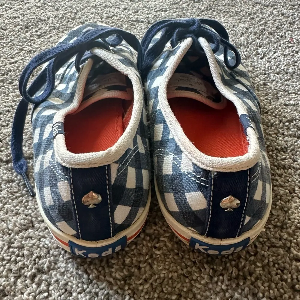 Keds x Kate Spade Blue Gingham Check Sneaker - Image 3