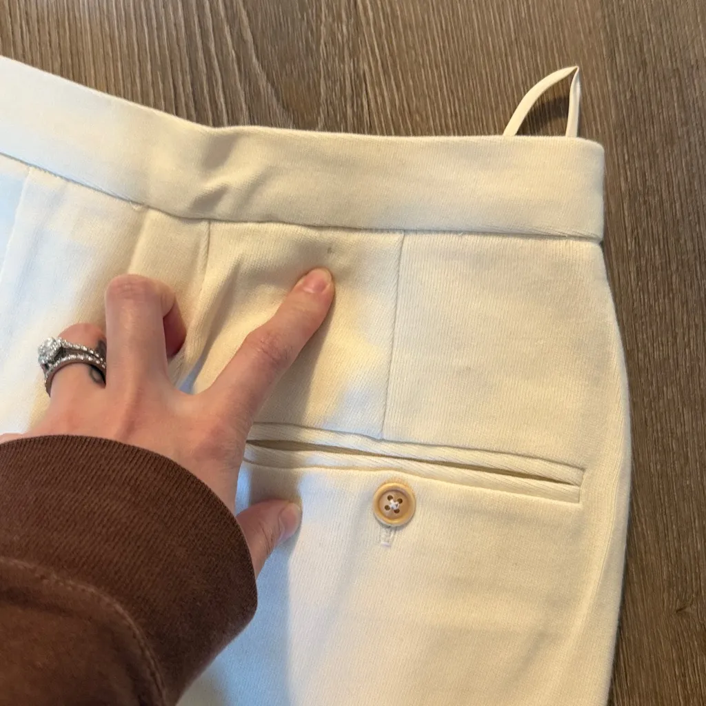 Vintage white ralph lauren collection wool tapered trousers Size 2 - Image 9