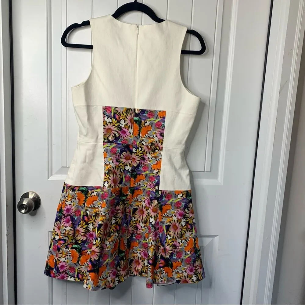 Tibi floral potpourri colorblock fit n flare dress‎ size 6 - Image 5