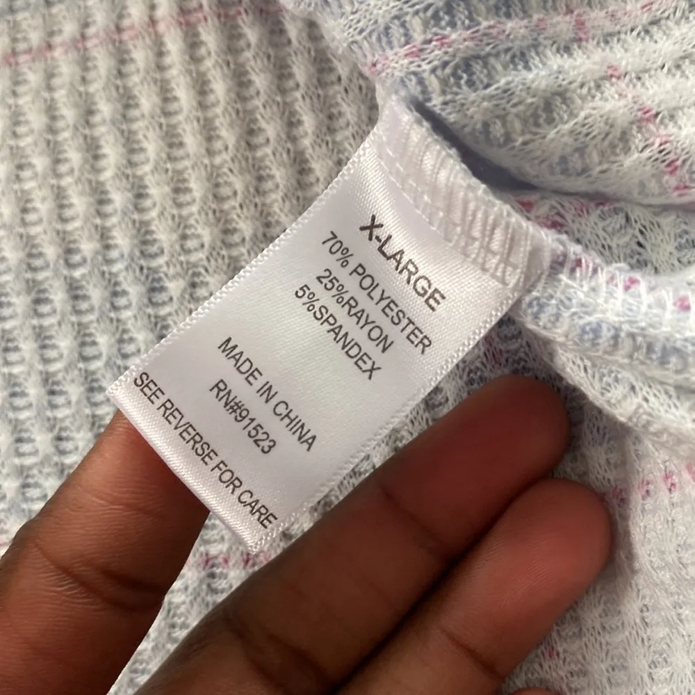 Roudelain Pajamas/ w Scrunchie SIZE XL - Image 7