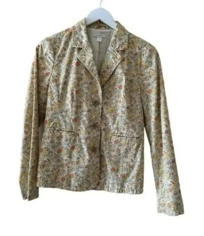 Garnet Hill Button Down Romantic Floral Abstract Artsy Academia Size 2 #2153 - Image 1