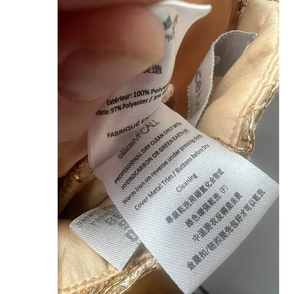 Alice McCall Gold Leaf Disco Night Playsuit Sz. 6 - Image 8