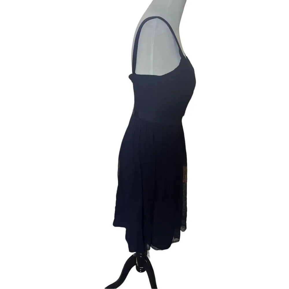 Boden NWT silk navy blue dress size 6 - Image 3