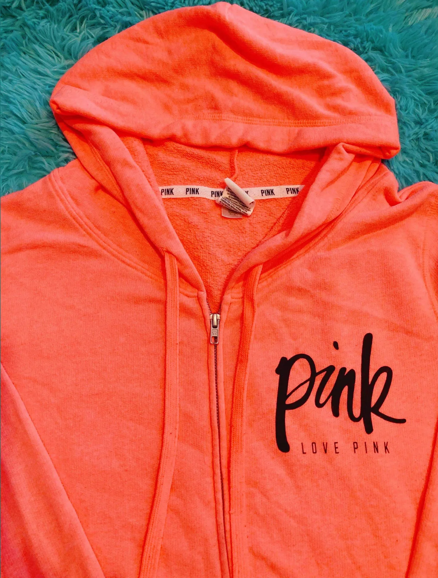 Love Pink Zip Up Hoodie - Image 3