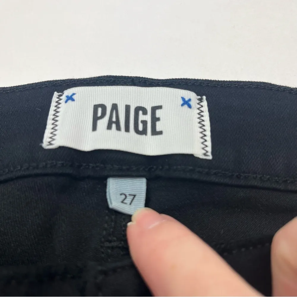 Paige Verdugo Ankle Womens SZ 27 Black Twilight Distructed Denim Jean Distressed - Image 3