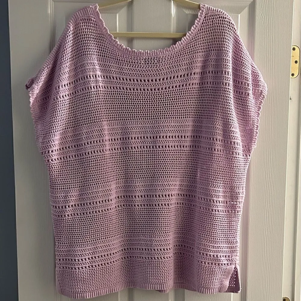 Old Navy Lavender Short Sleeve Sweater Size XXL - Image 2