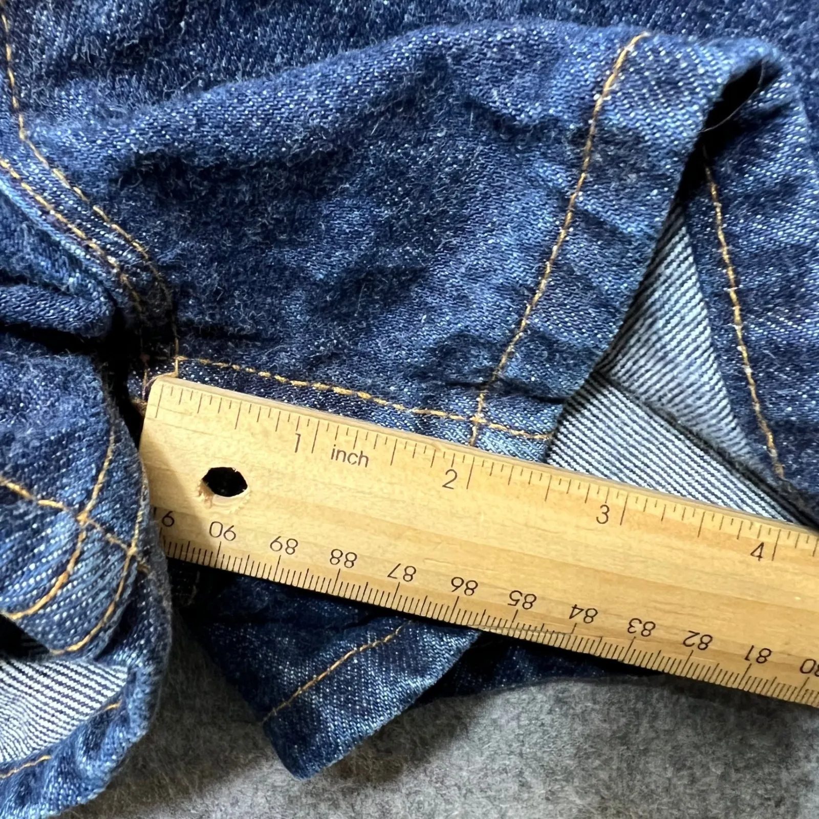 Vintage 90s Levi's Denim Shorts‎ High Waist Dark Wash Size 11 JR Made USA - Image 4