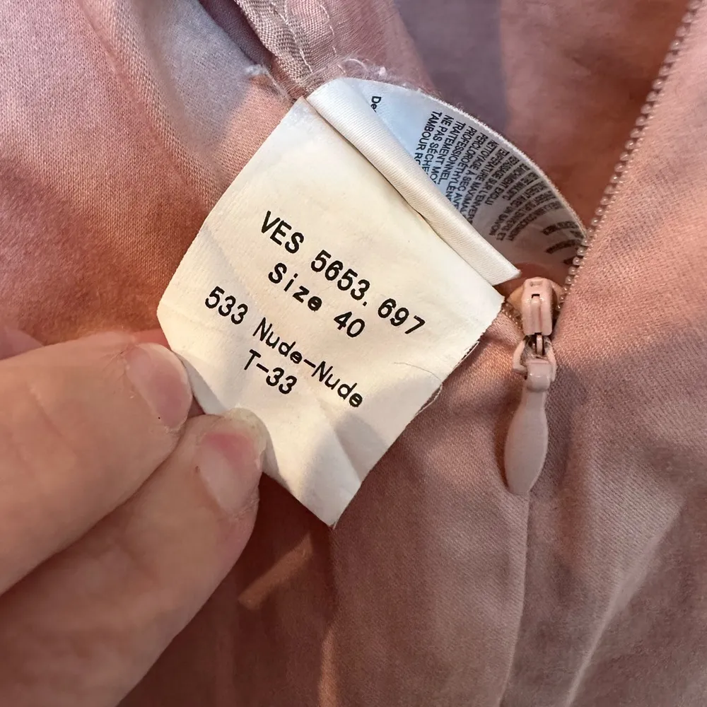 Hoss Intropia Sheath Dress Nude Pink Coral Business Cocktail Party Size US 8 Med - Image 7