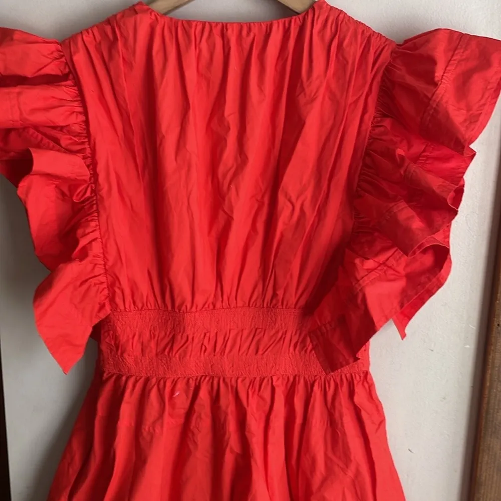 Ulla Johnson Kiri Dress Coral - Image 10
