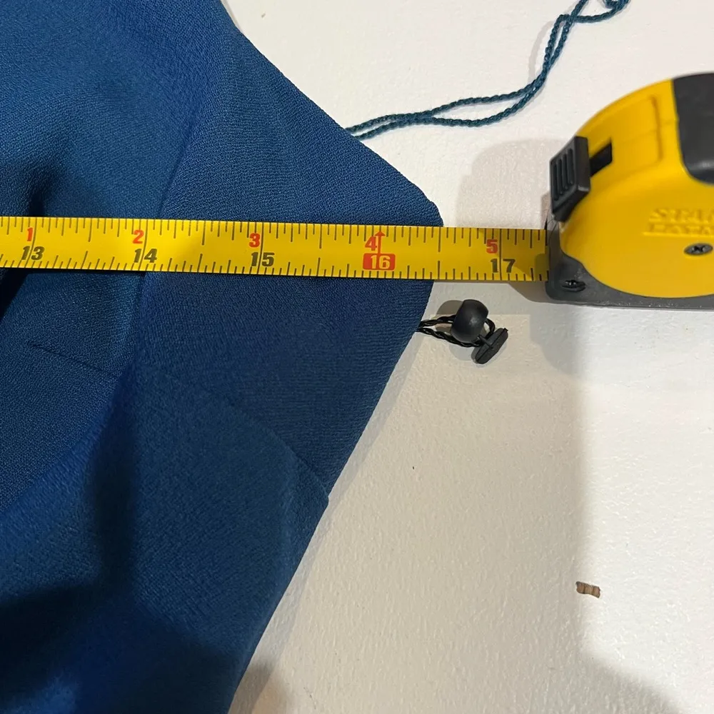 Adrianna Papell Sz 4P Petite Blue Sleeveless Faux Wrap Dress Formal Sheath - Image 9