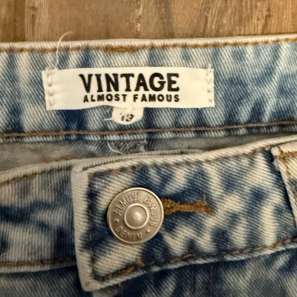 Almost Famous Boho Vintage Patchwork Distressed Wide Jeans - Image 2